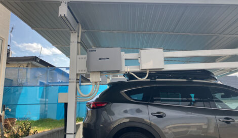 ソーラーカーポート+V2H　釧路市O様邸