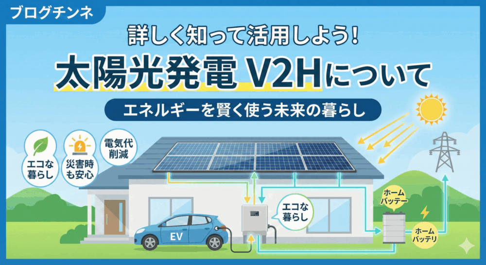 詳しく知って活用しよう！太陽光発電V2Hについて