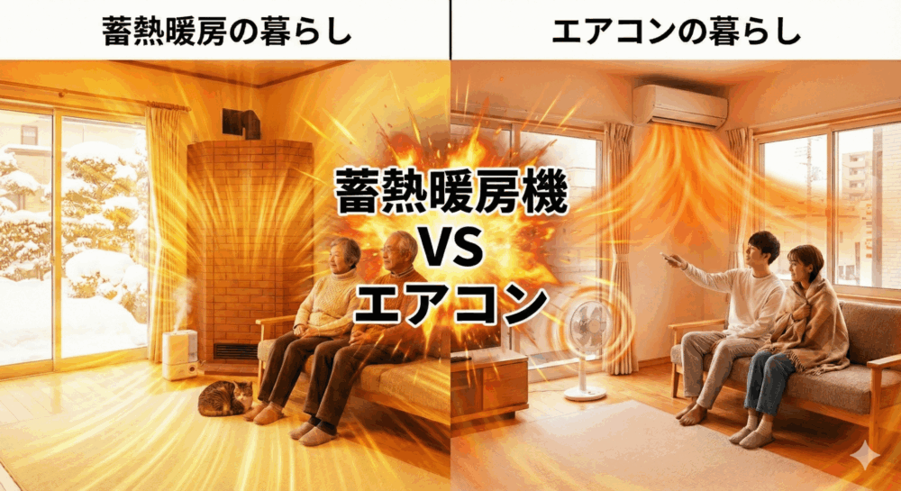 蓄熱暖房機とエアコンでなぜ電気代が大幅に変わるの？