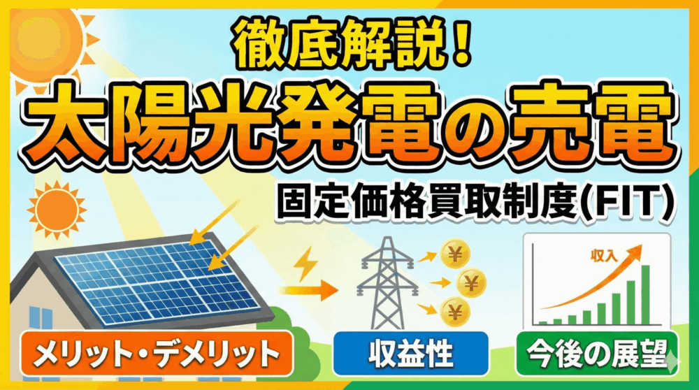 太陽光発電の売電（固定価格買取制度）について徹底解説