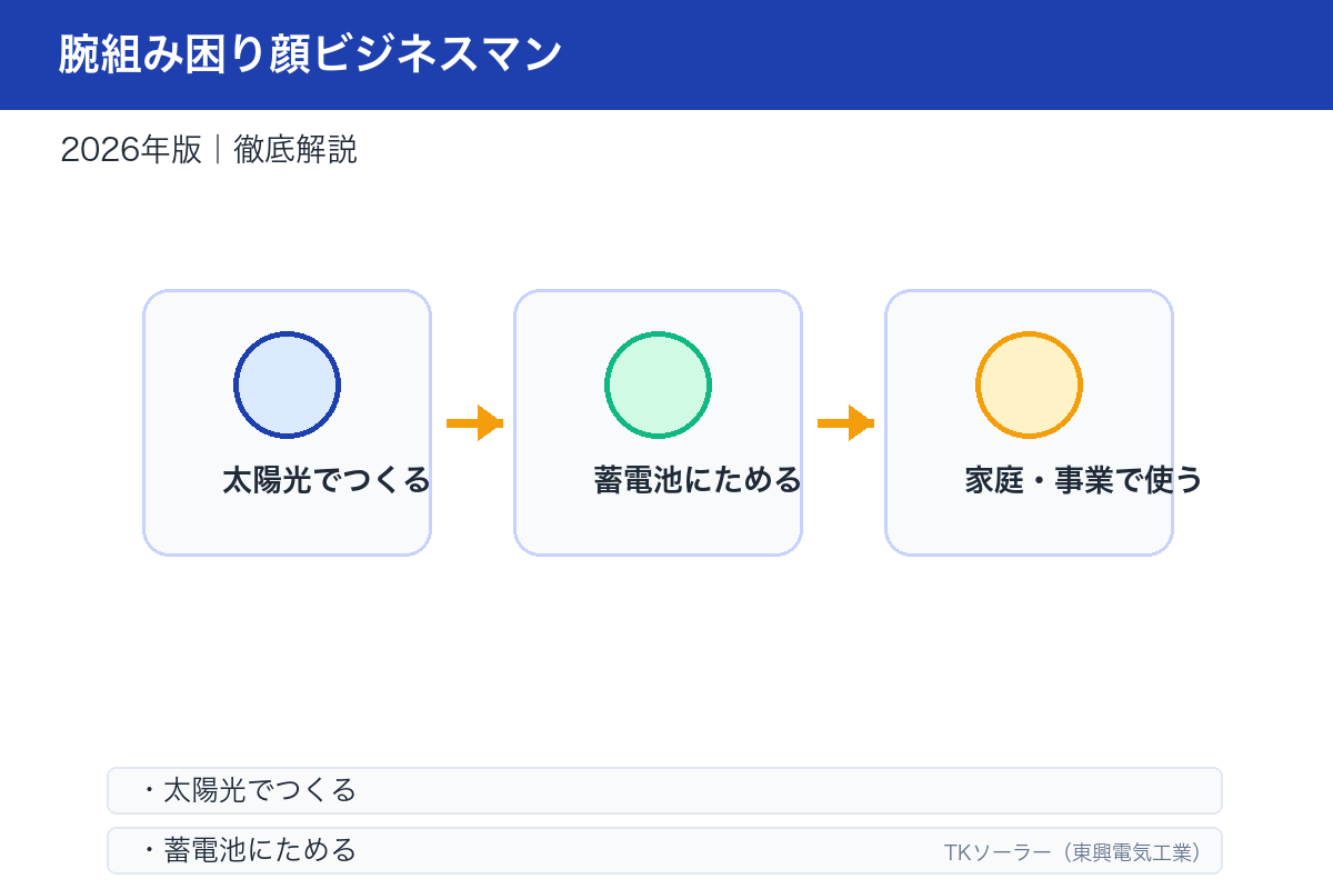 太陽光パネル正面イメージ。北海道寒冷地で実際に設置した場合のデメリットを解説するセクションで使用。