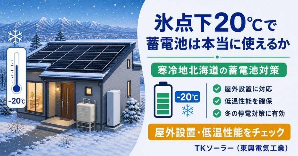 氷点下20℃で蓄電池は本当に使えるか｜寒冷地リアル検証 SHARP・長州・ニチコン