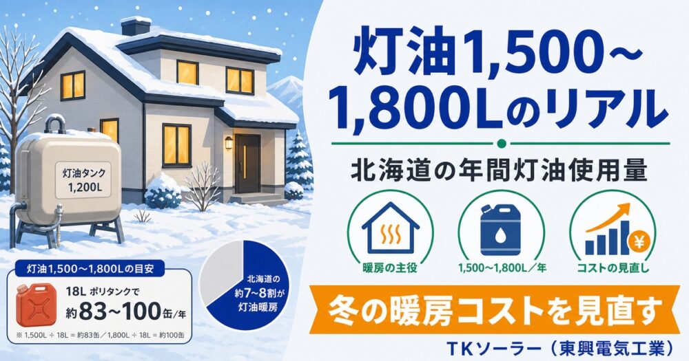 北海道の灯油 年1,500〜1,800Lのリアル｜家計を直撃する真実と太陽光での対策