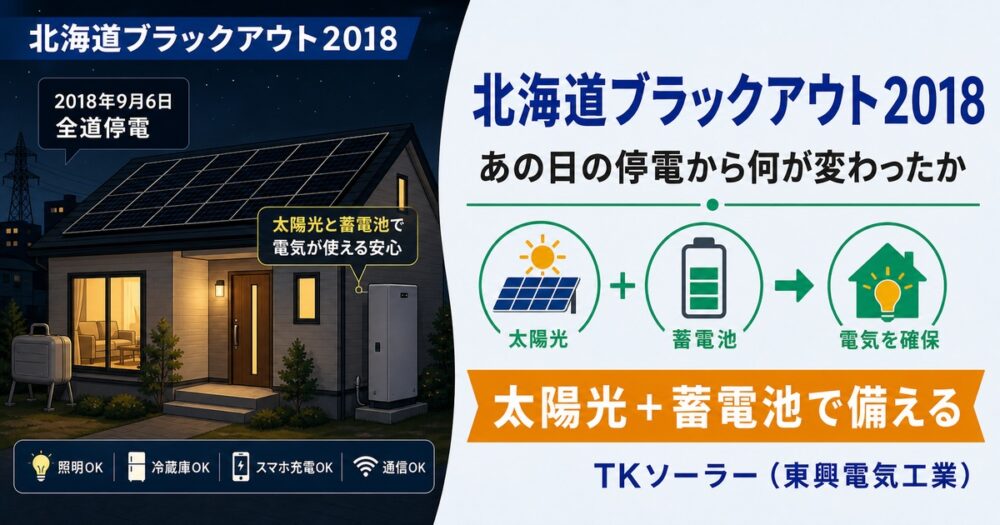 2018北海道ブラックアウトの教訓｜あの停電から何が変わったか・太陽光＋蓄電池でできる備え