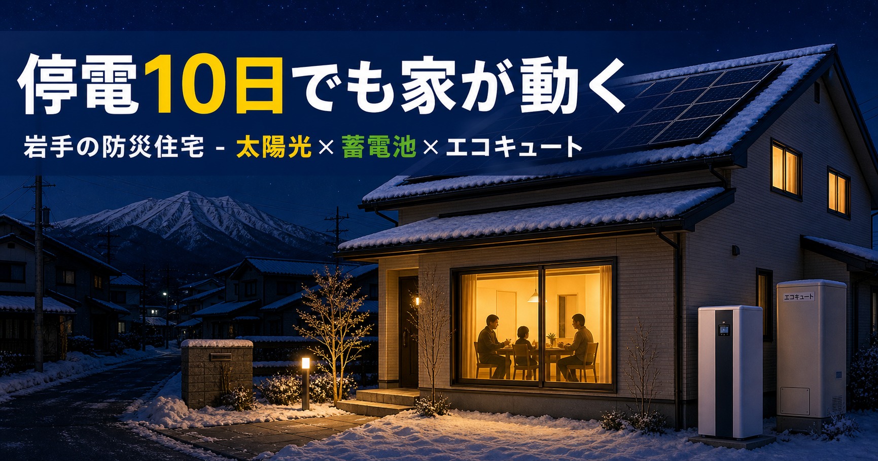 北海道で実際に発生したブラックアウト時の停電シーン。クリニックの診療継続にBCP対策が必須である背景を示す。